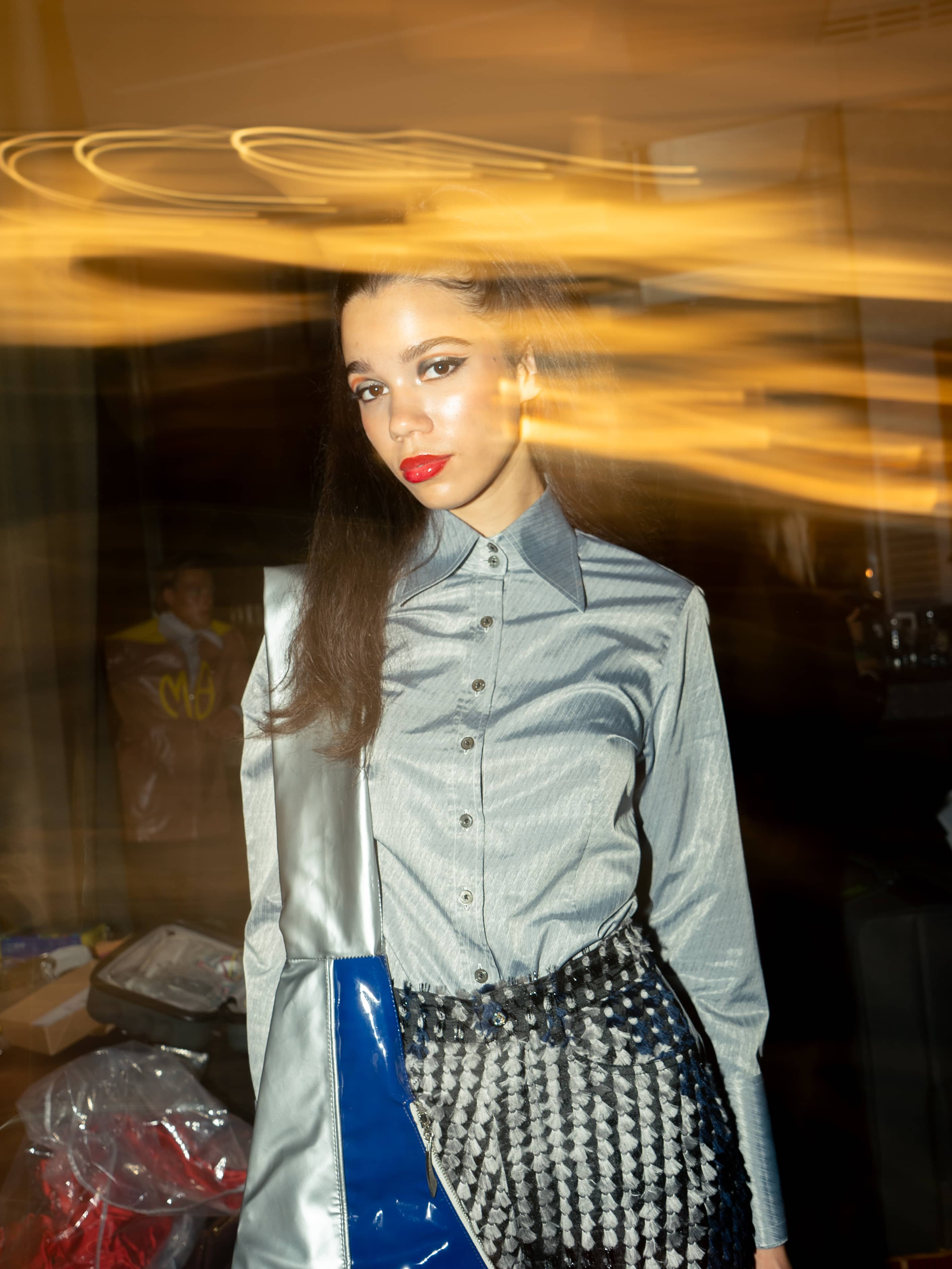 Backstage at Malan Breton London Fashion Week Show