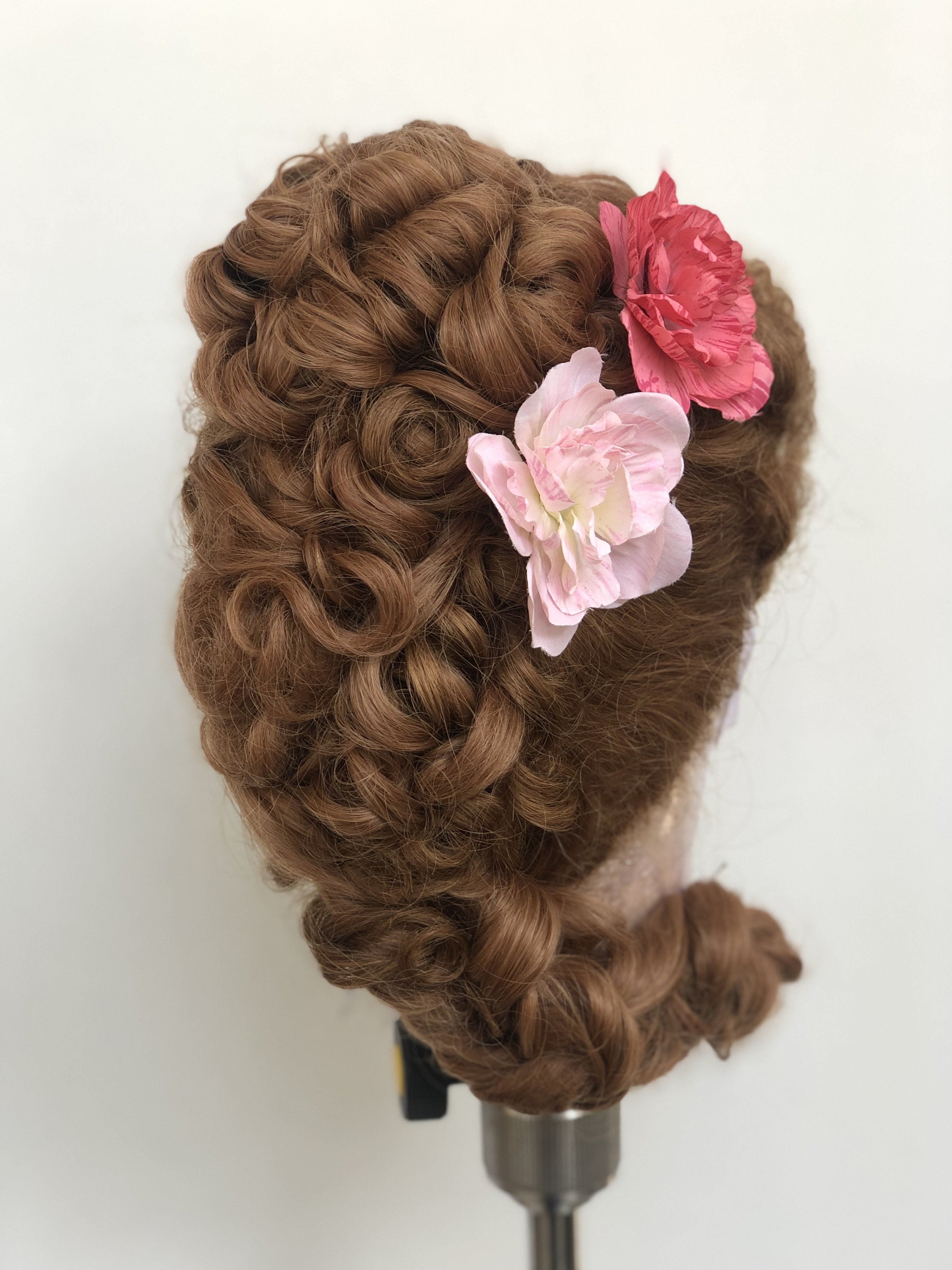 Curly hair wig back-view